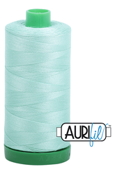 Aurifil Mako 40wt 2-ply Cotton 1000 m 1094 yd. spool - 2835 Medium Mint